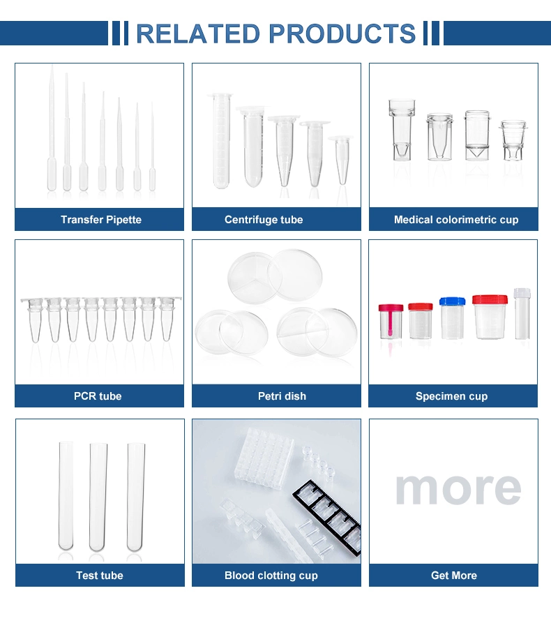 Disposables Tube Laboratory Micro Freezing Tube Plastic Cryovials Tube 0.5ml 1ml 1.5ml 2ml 5ml