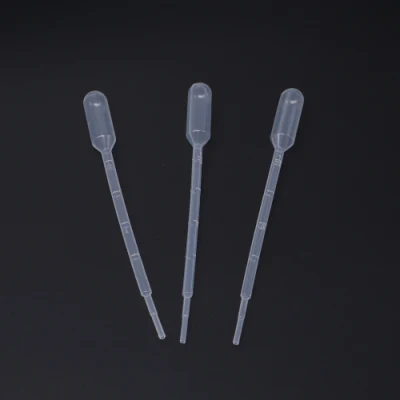 Equipo médico de plástico Laboratorio Material PP Gotero graduado desechable 1 ml 2 ml 3 ml Pipetas de transferencia estériles transparentes OEM