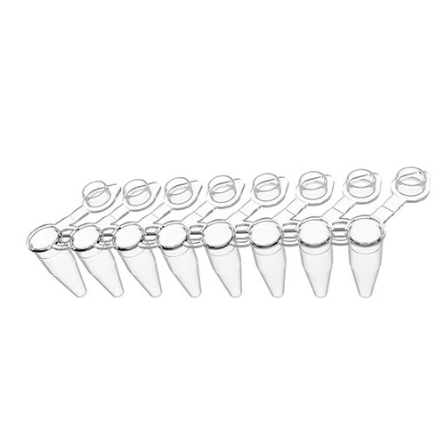 Tubos de PCR de 8 tiras de la marca Bkmam, tubo de PCR único de 0,1 ml y 0,2 ml con tapa plana para uso en laboratorio de secundaria