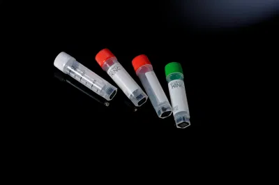 Viales criogénicos de código de barras inferiores estériles de PP Cryovials 2,0 ml