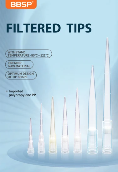 Puntas de filtro de micropipeta desechables estériles, universales, amarillas, azules, de succión clara, 10UL, 200UL, 1000UL, para laboratorio