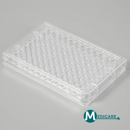 Plástico transparente consumible de laboratorio 0,2 ml placa de PCR de 96 pocillos